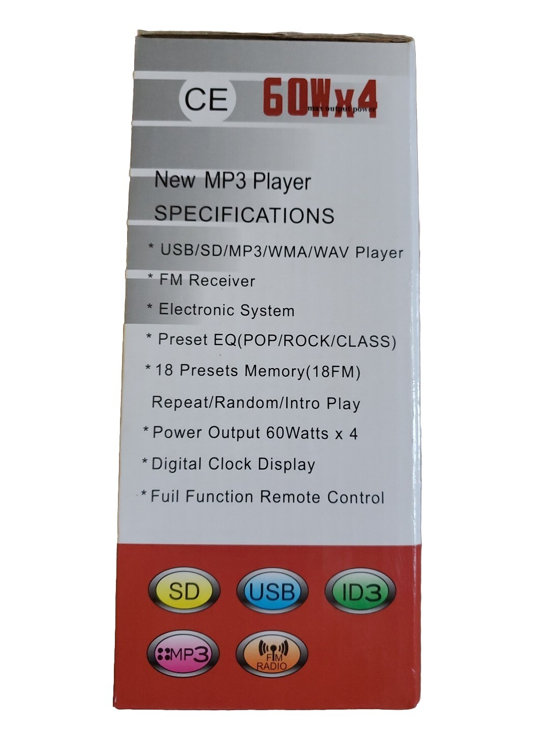 New Car MP3 PLAYER USB SD Port FM Radio 60 Watts X 4 JDS-520 Remote