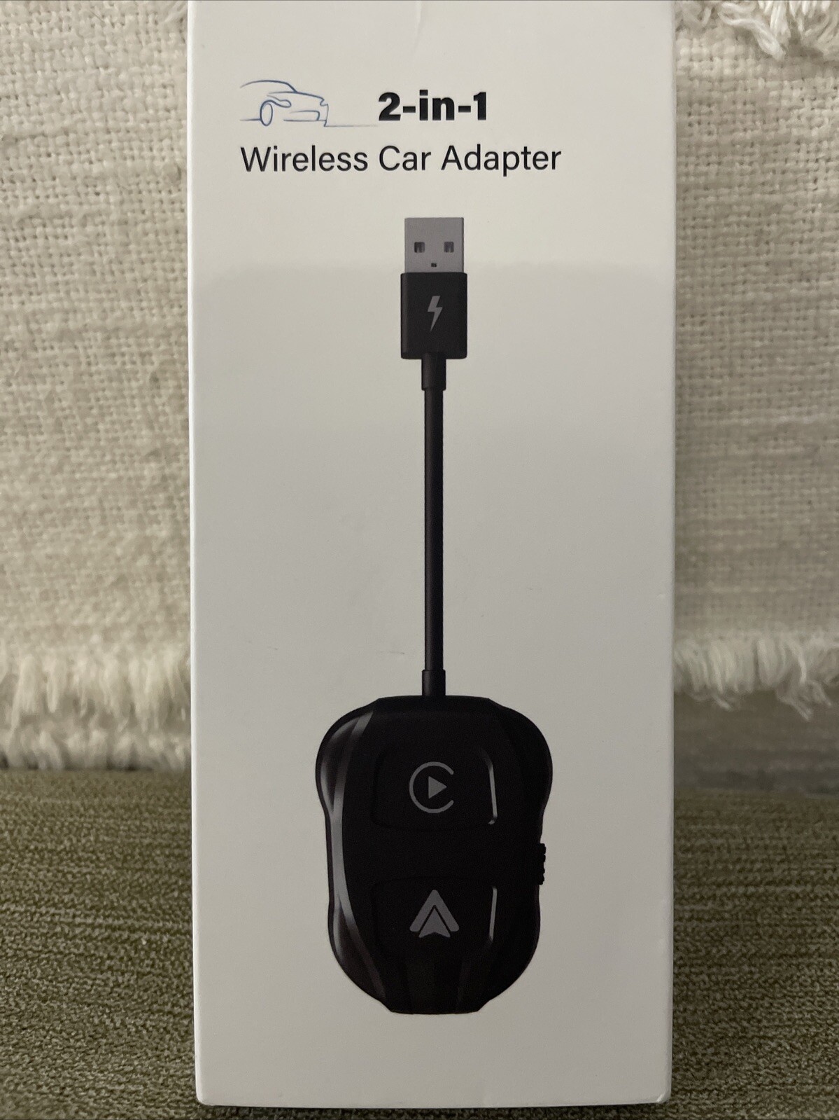 2-in-1 Wireless CarPlay Adapter & Android Auto 2024 Upgrade Dongle.