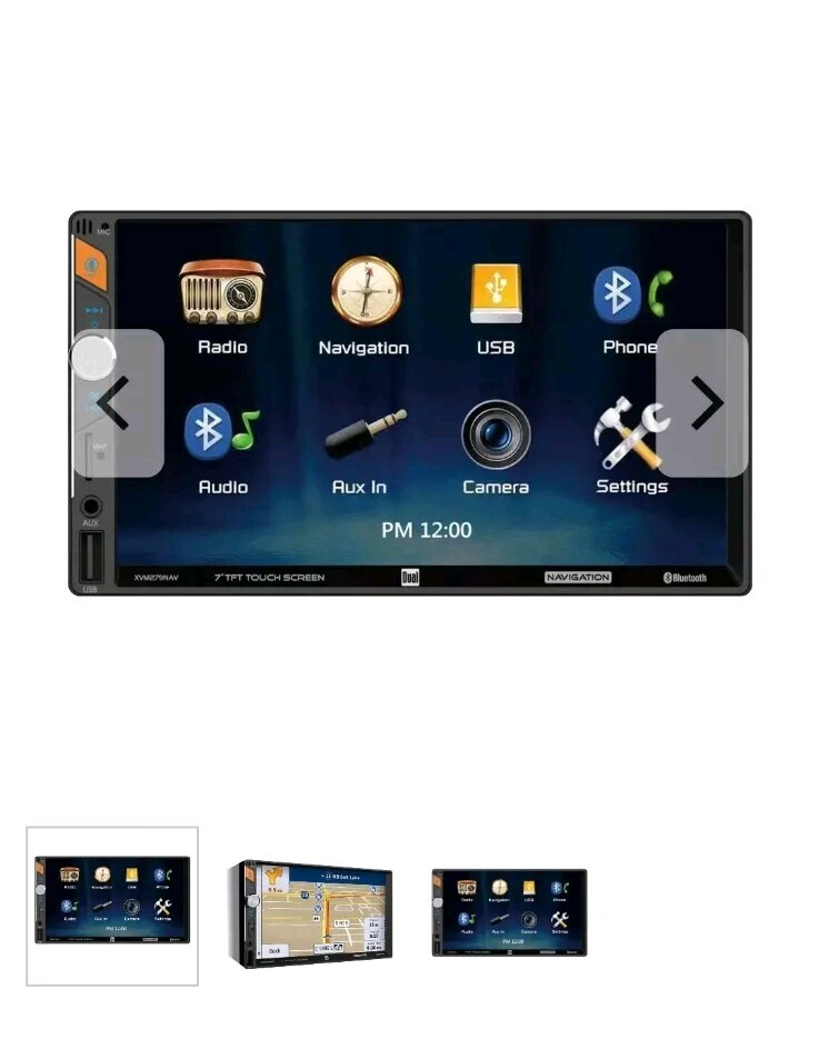 Dual XVM279NAV AM/FM Receiver W/ 7″ TFT LCD+13~16 VDC Negative Ground Car System