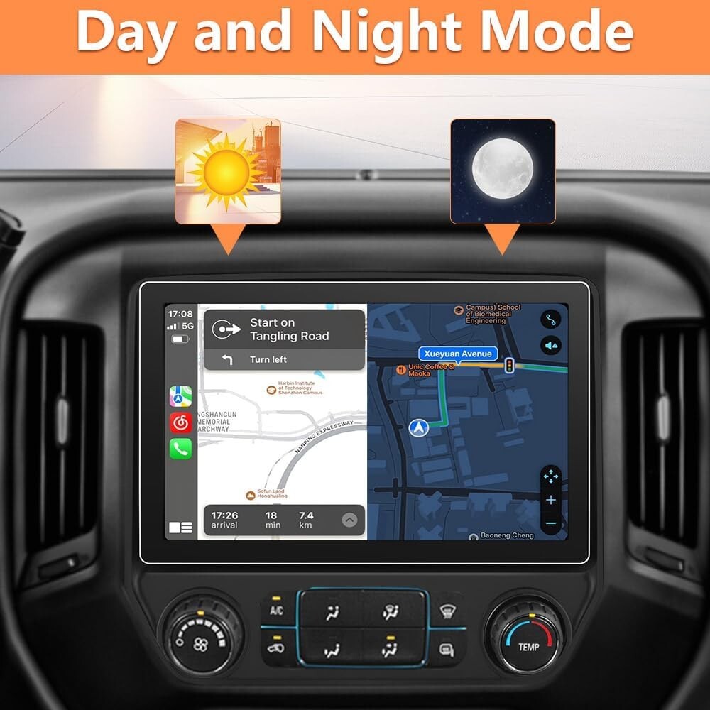 AWESAFE 11.5 inch Touch Screen Car Radio Stereo for Chevy Silverado GMC 3776-2