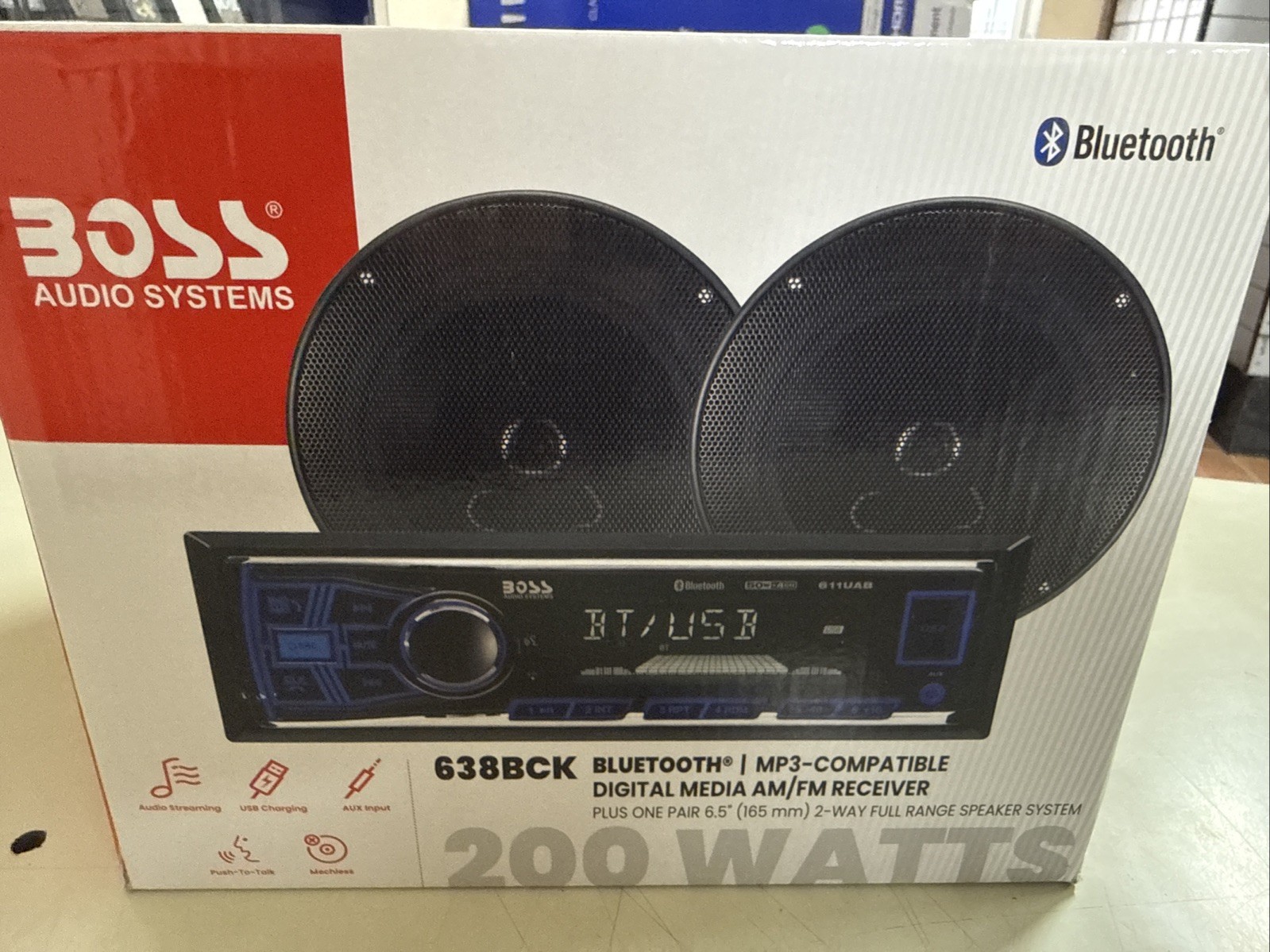 Boss Audio 638BCK Single DIN Bluetooth Car Stereo
