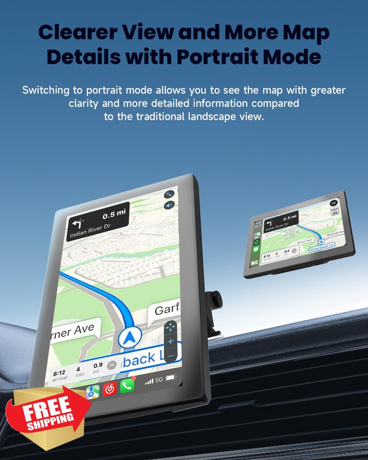 Spedal CL798 7″ CarPlay Android Auto Portable Touchscreen