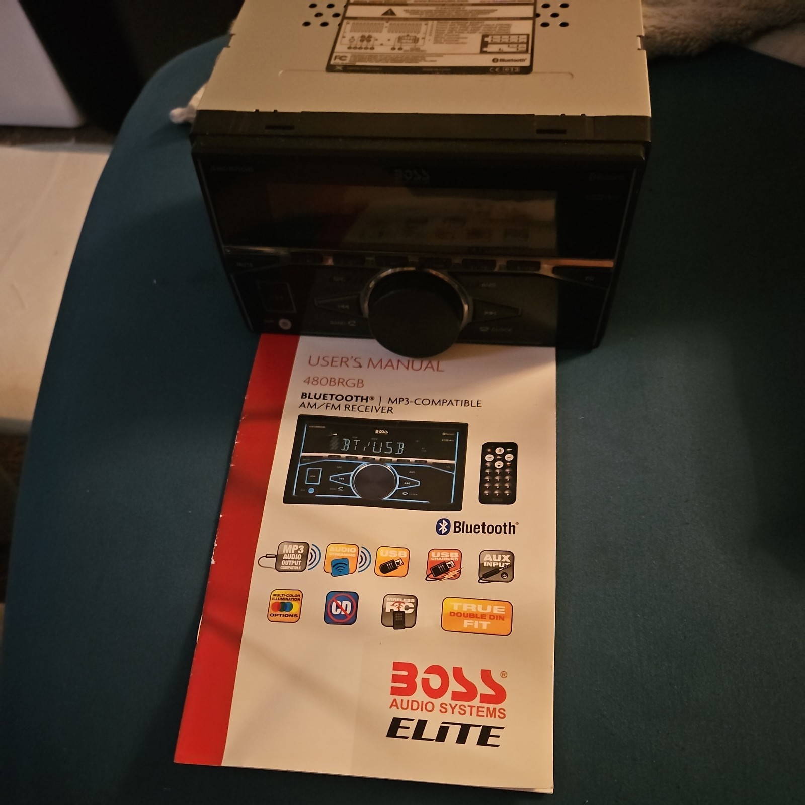 BOSS Audio Systems Elite 480BRGB Car Stereo, Bluetooth, 2 DIN.