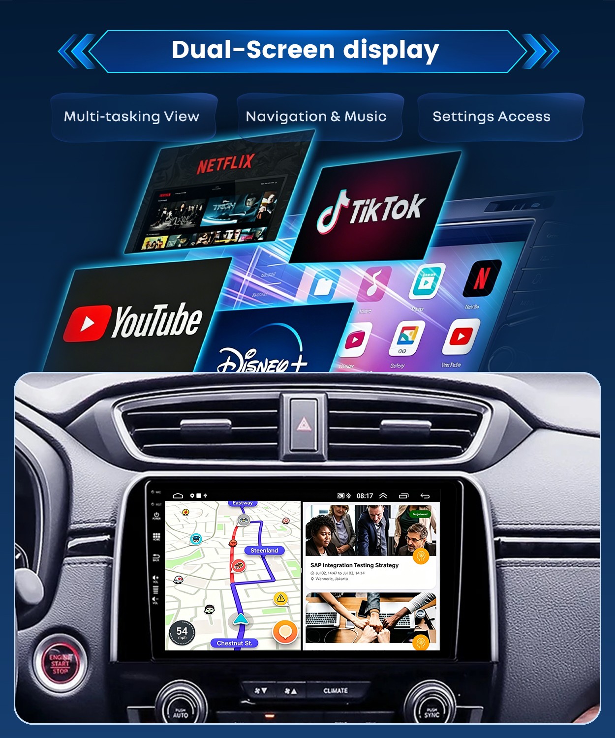 Car Stereo Radio Apple Carplay For Honda CR-V CRV 2017-2021 Android 16 GPS Navi