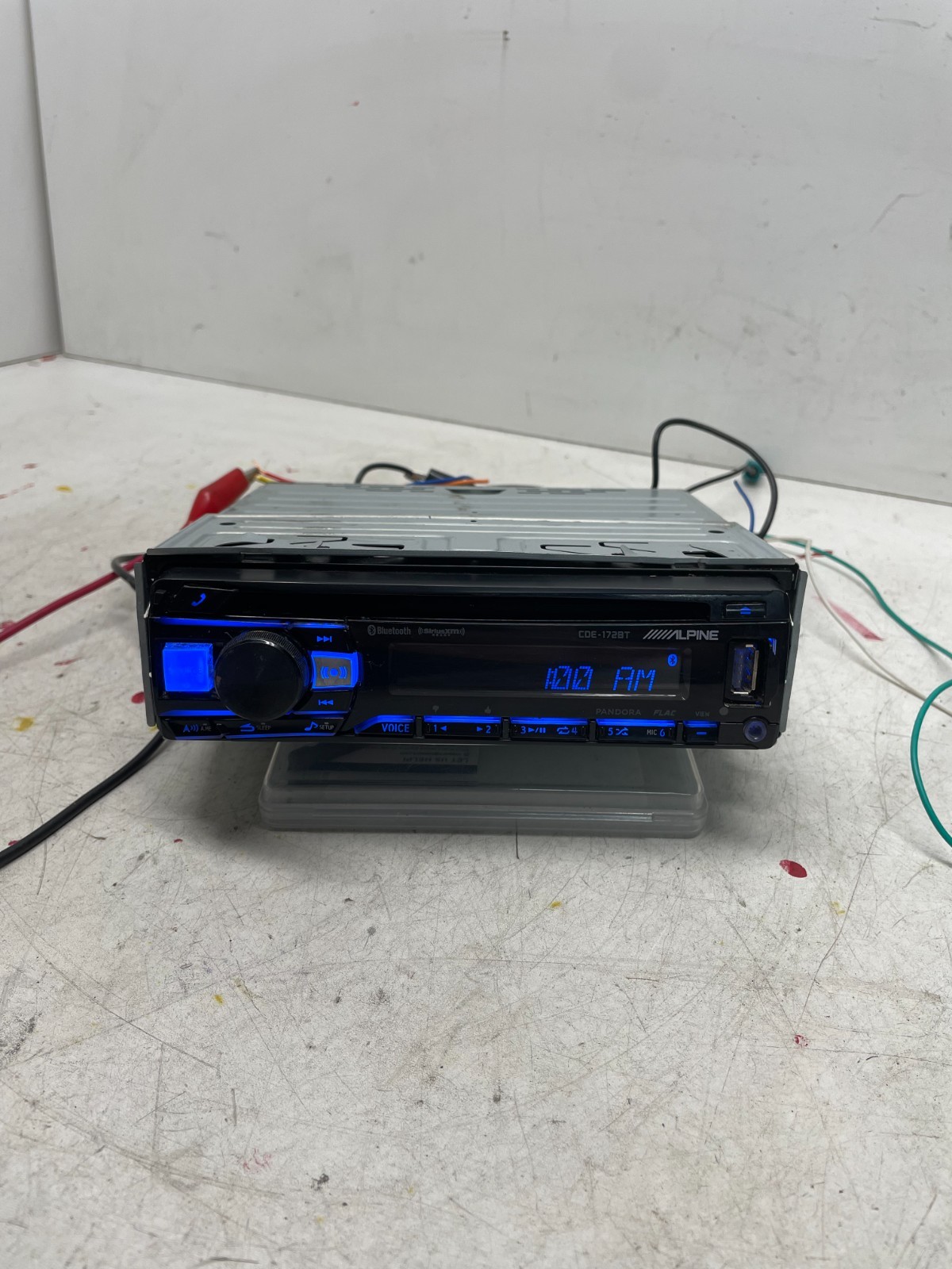 ALPINE CDE-172BT CAR STEREO CD FM RADIO 1-DIN RECEIVER SIRIUS XM USB TESTED