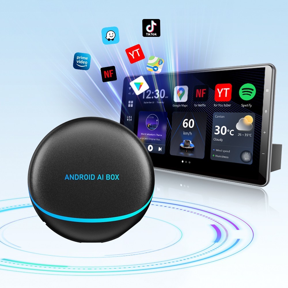 8+128G AIBox Wireless Carplay&Android Auto Multimedia Player Youtube Netflix