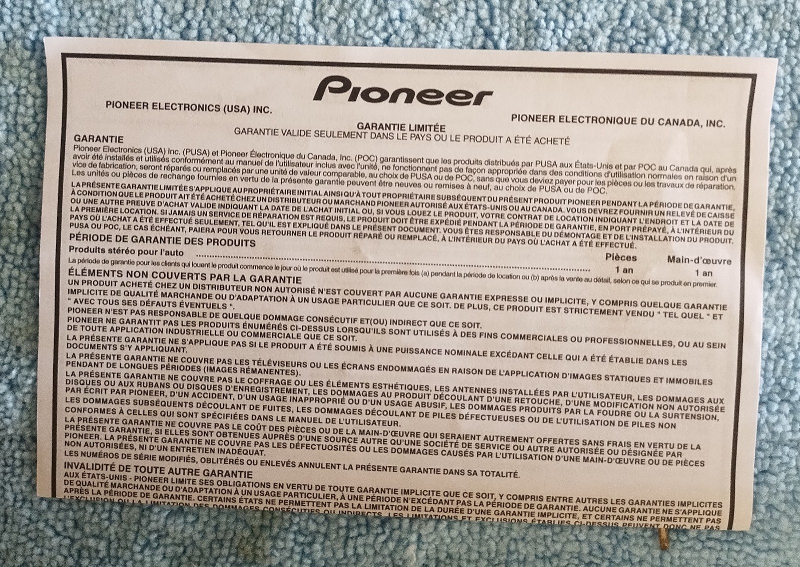 Pioneer DEH-14UB, CD /MP3/ USB, RDS Receiver , 200 watts, New Open Box