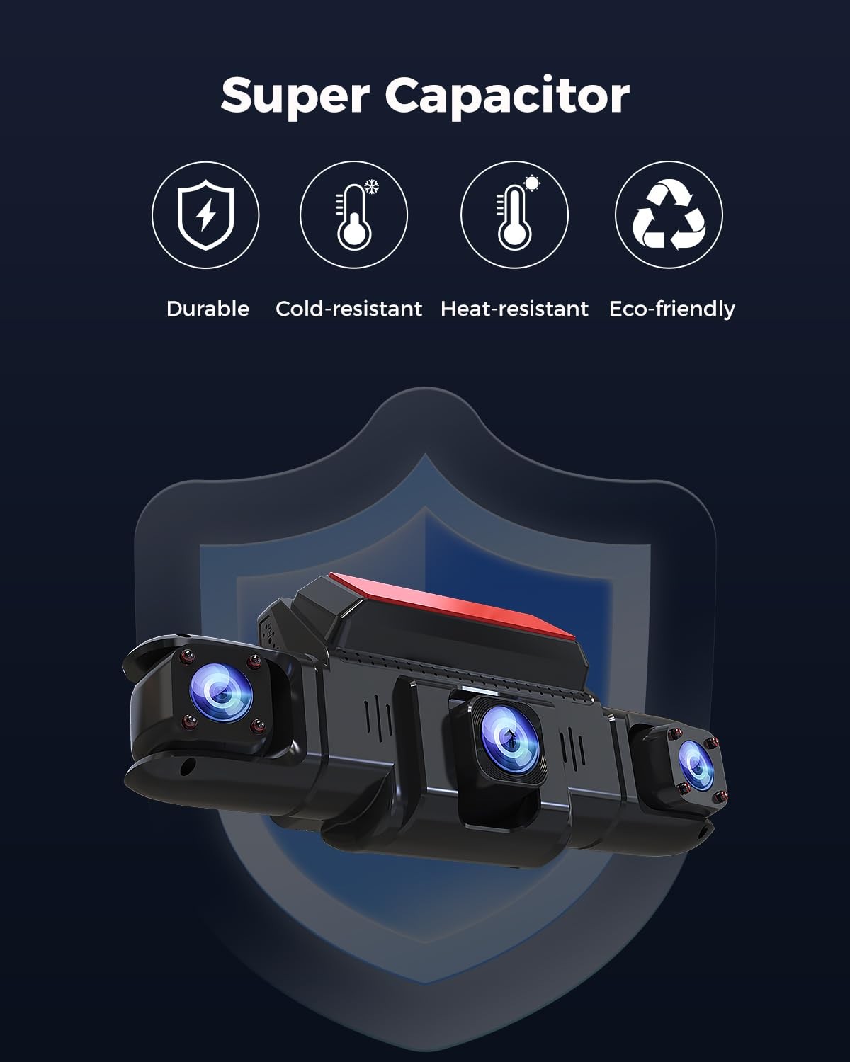 360 View 4 Channel Dash Cam Front and Rear Left Right Inside Camera for Cars, GP