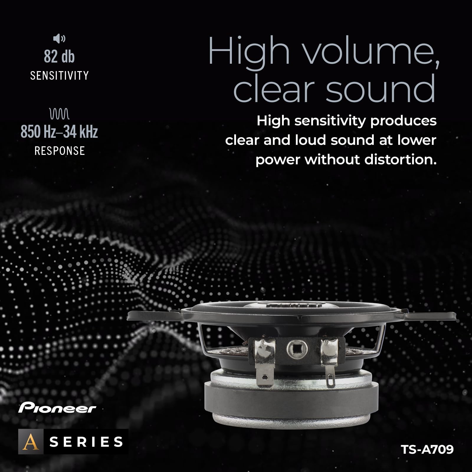 A-Series Plus TS-A709 2.75′ 2-Way Speakers (Pair) – 600W Max, Balanced Sound …