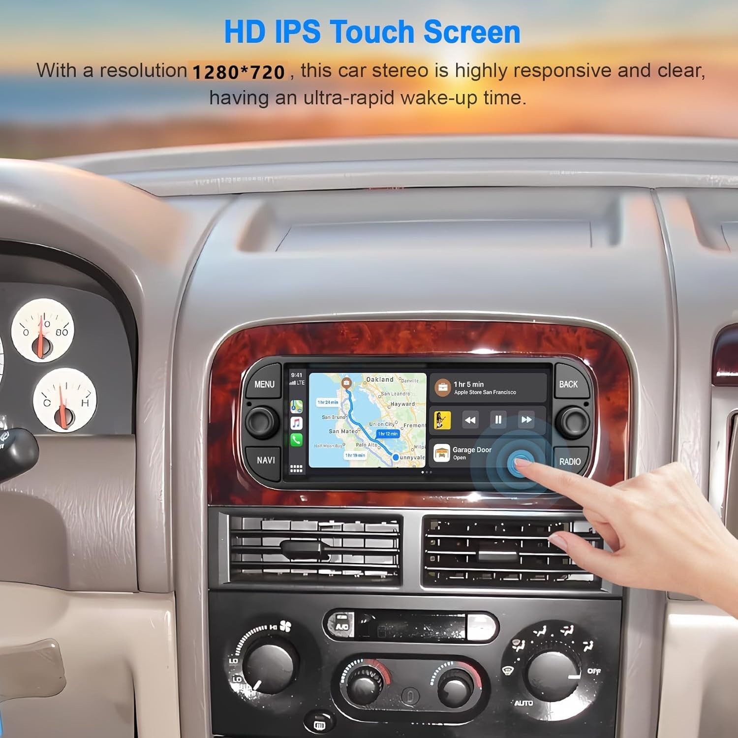 6.8″ 8Core 4+64G Android Auto Carplay 2001-2007 Dodge RAM Jeep Wrangler Chrysler
