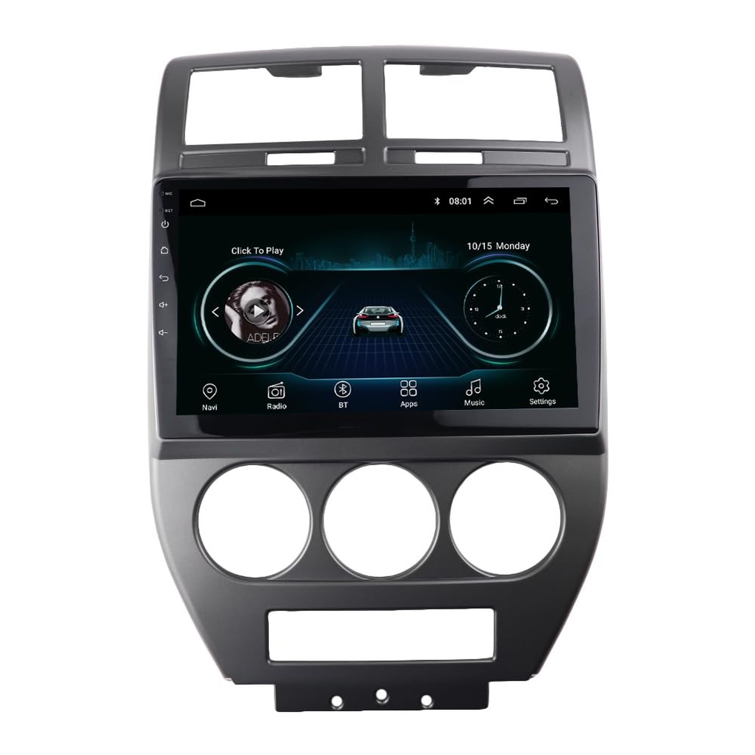 Radio Stereo Bezel for Jeep Compass 2007-2010 Dash Installation Mount Trim Ki…