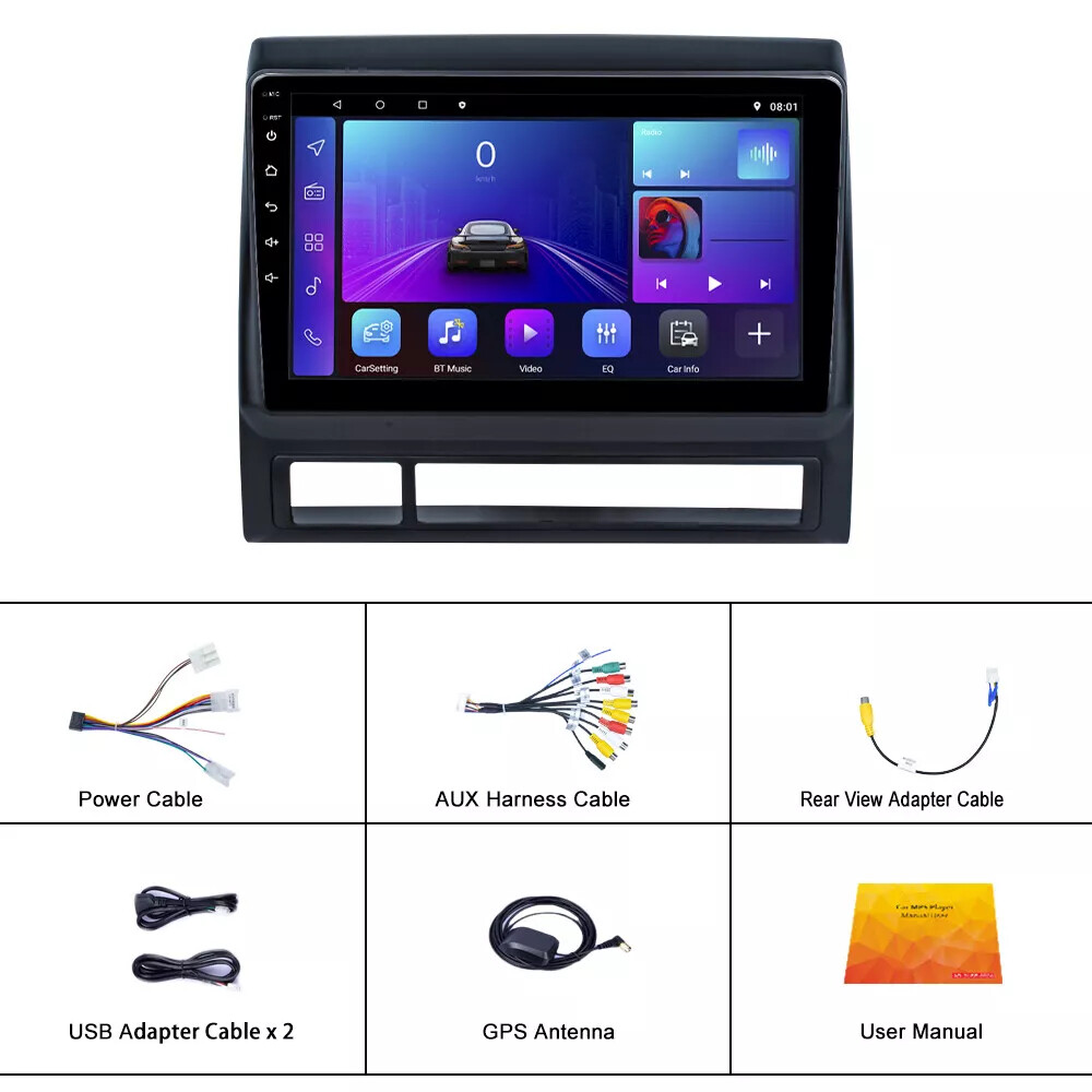 Apple Carplay For Toyota Tacoma 2005-2013 Android 15.0 Car Stereo Radio WIFI BT