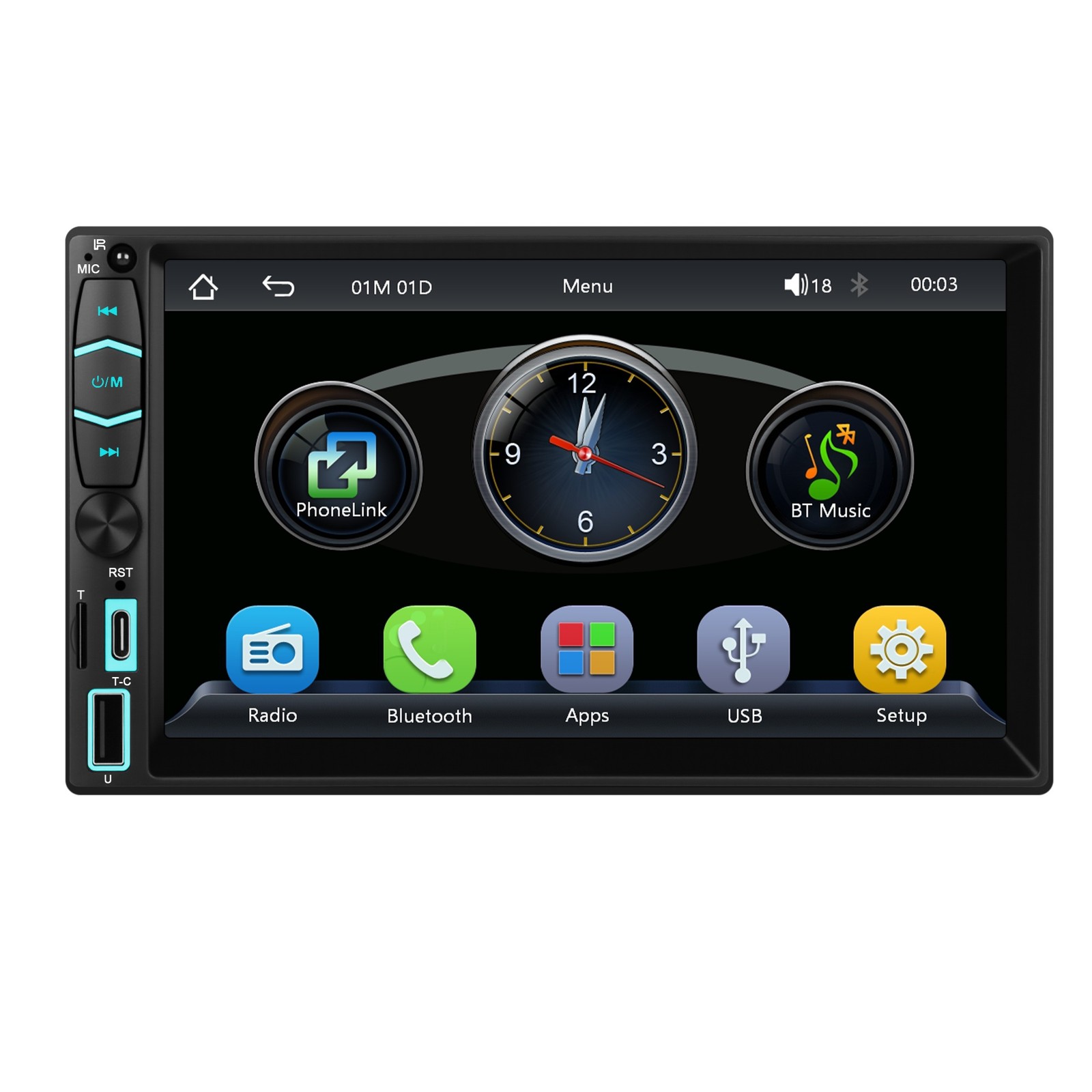 7″ Wireless Car Stereo Apple Carplay Radio Screen For Audio Receivers Bluetooth