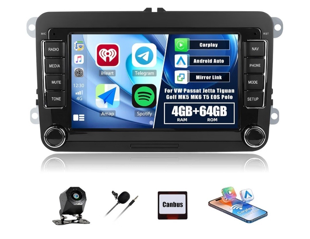 Android 15 Car Stereo VW Jetta Passat Golf Tiguan CarPlay GPS 4GB+64GB BRAND NEW