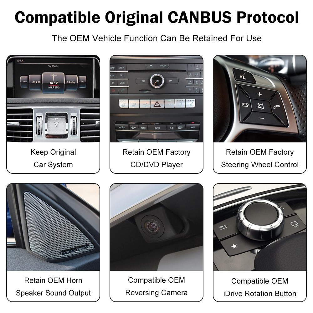 Ultra-Thin 12.3”Wireless Carplay Touchscreen For Mercedes E Coupe C207 2009-16