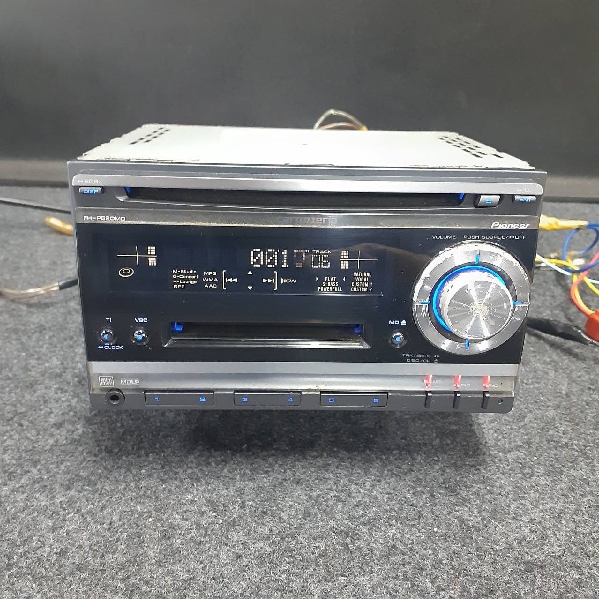 Pioneer Carrozzeria FH-P520MD 2DIN CD MD Player AUX Old Car Vintage
