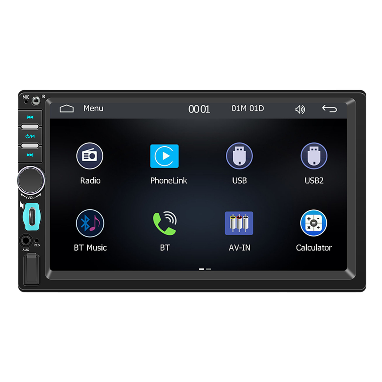 7″ Touch Screen Stereo Single 1Din Bluetooth Radio Car Apple/Android Carplay GPS