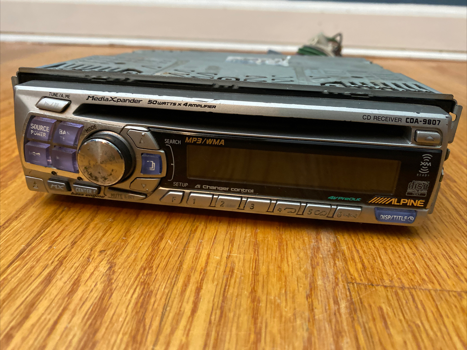 Vintage Alpine Car CD Player Receiver MP3 CDA-9807 50W Old School Audio Radio