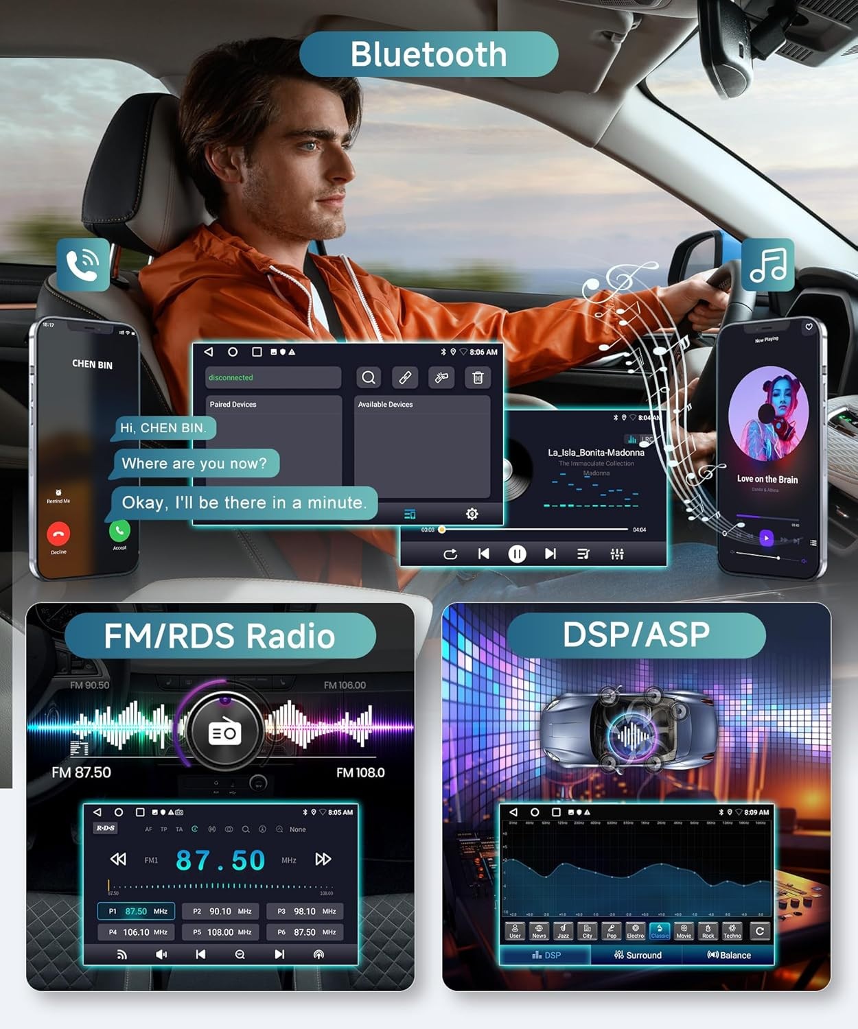 VW Golf 5 6 Passat Jetta Caddy EOS T5 Tiguan Touran Radio 2+64G Carplay/Android
