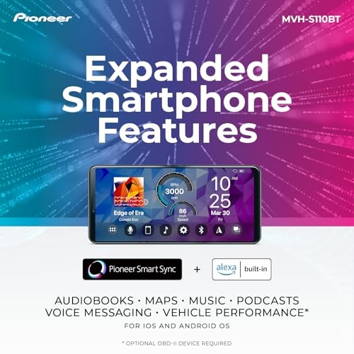 Pioneer MVH-S110BT 1-Din Digital Media Receiver Car Stereo