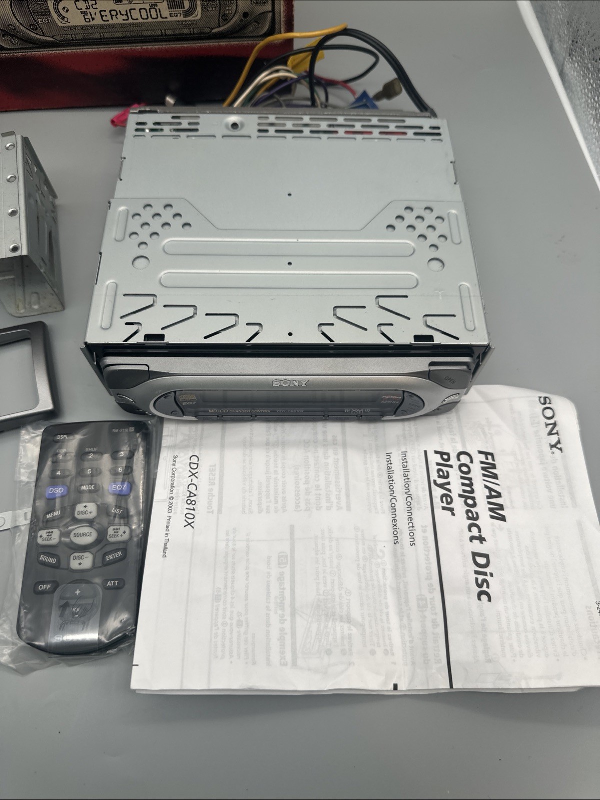 SONY CDX-CA810X CD Player MD EQ7 52Wx4 Xplod Head Unit Remote Included Untested