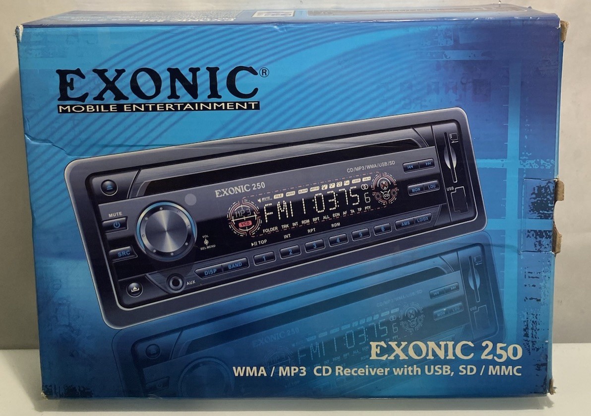 NOS VTG Sealed Exonic 250 CD MP3 WMA USB SD Receiver HTF Sealed