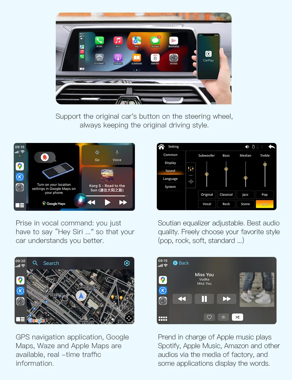 Wireless CarPlay/ Android Auto Kit For BMW CIC NBT Solution Retrofit 2008-2012