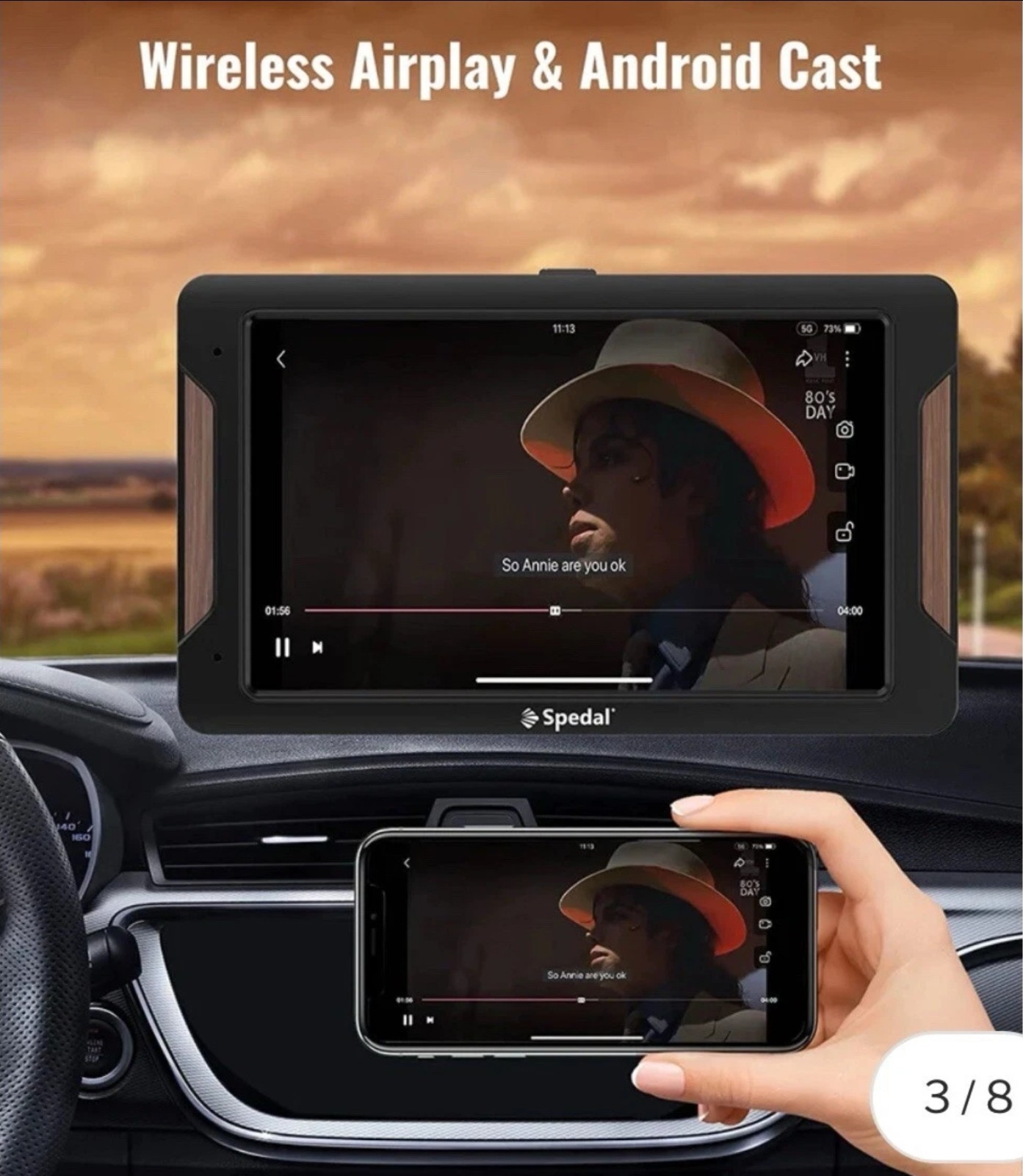 Spedal Navicam CL787 -7 Inch Wireless Apple Carplay Smart Car Stereo Windshield