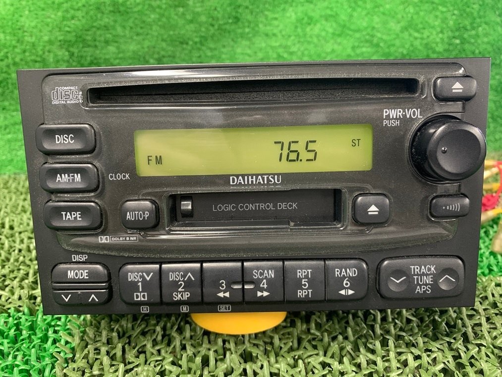 Daihatsu CQ-JD0000A 2DIN CD Cassette Receiver Near Mint JAPAN