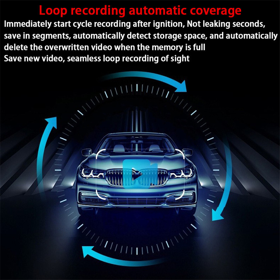 Car Dash Cam WIFI Recorder Touch Screen G-Sensor For Carplay Android Auto