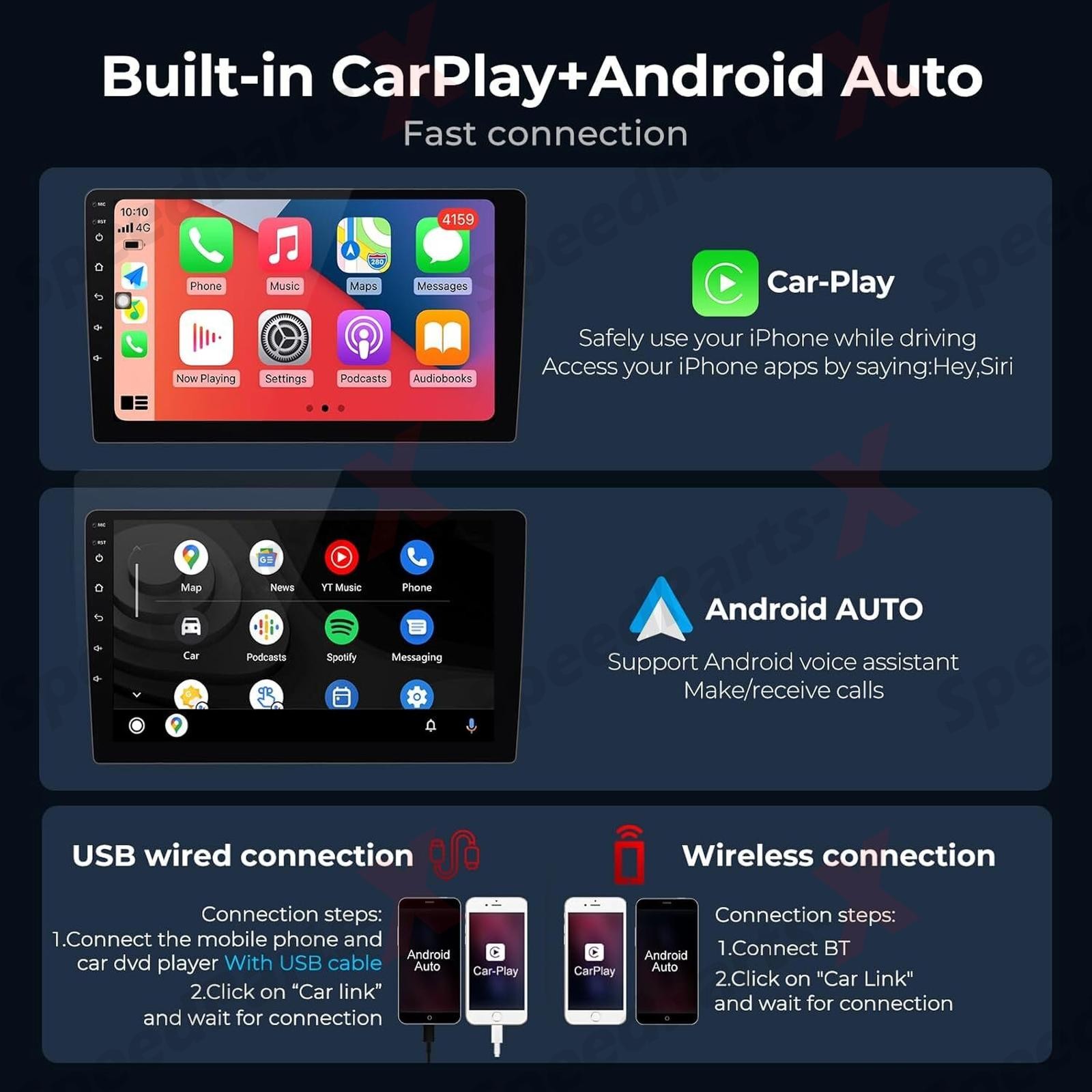 Apple Carplay For 2004-2008 Ford F-150 F150 Car Radio Android 13 Navi GPS Player