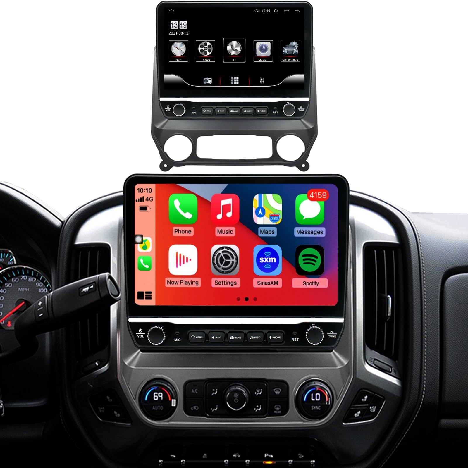 for Chevy Silverado Sierra Radio Upgrade 2014 2015 2016 2017 10.1 inches