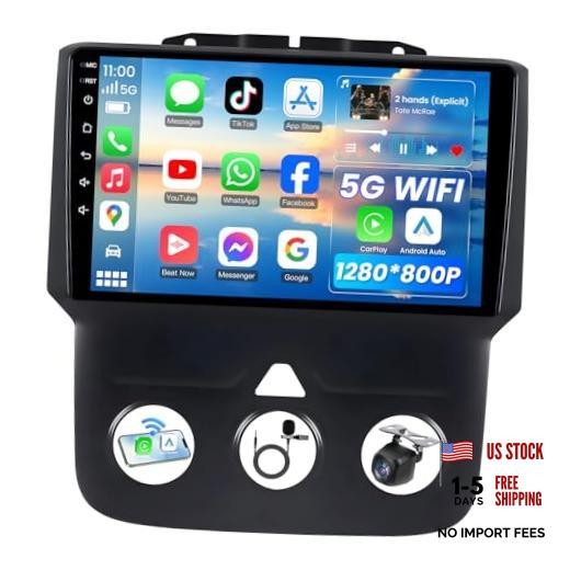 8 Core 4+32G Car Radio for Dodge RAM 1500 2500 9 Inches 8Core 4GB RAM+32GB ROM