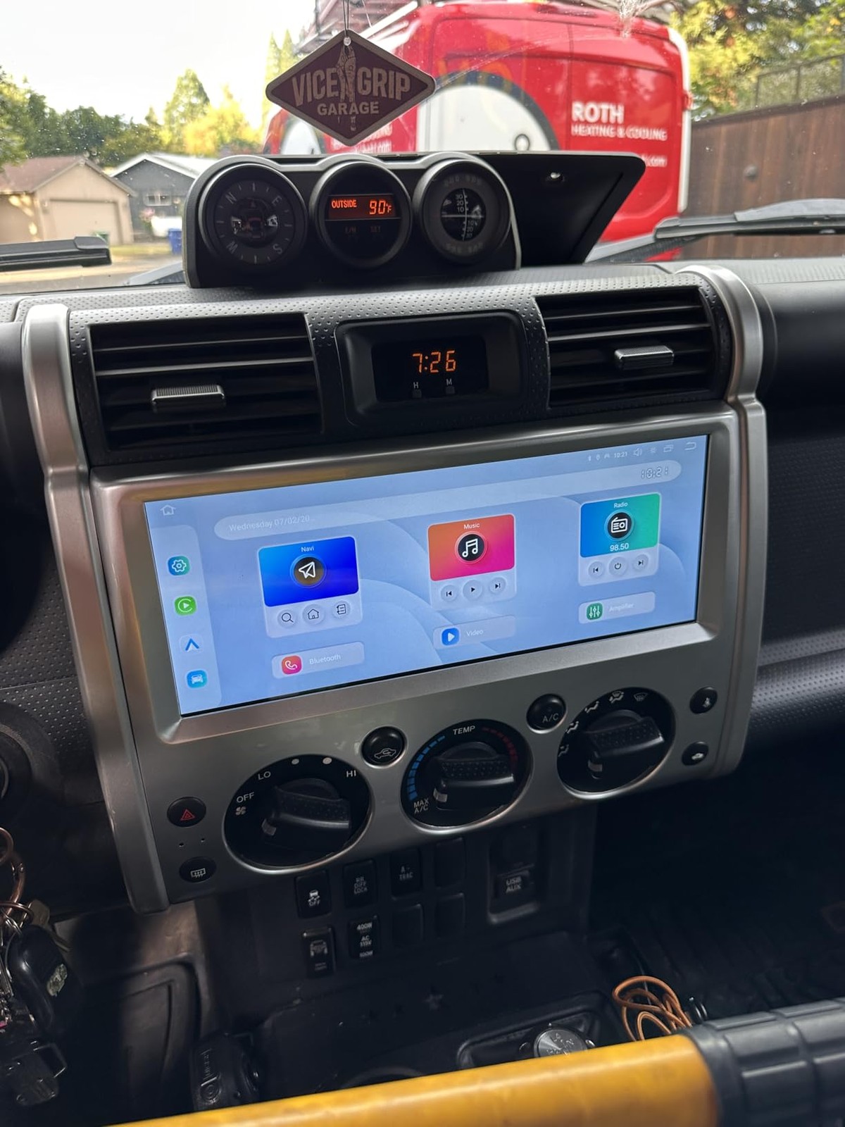 12.3Inch Car Stereo Radio For Toyota FJ Land Cruiser 2006-2021 GPS Carplay Navi