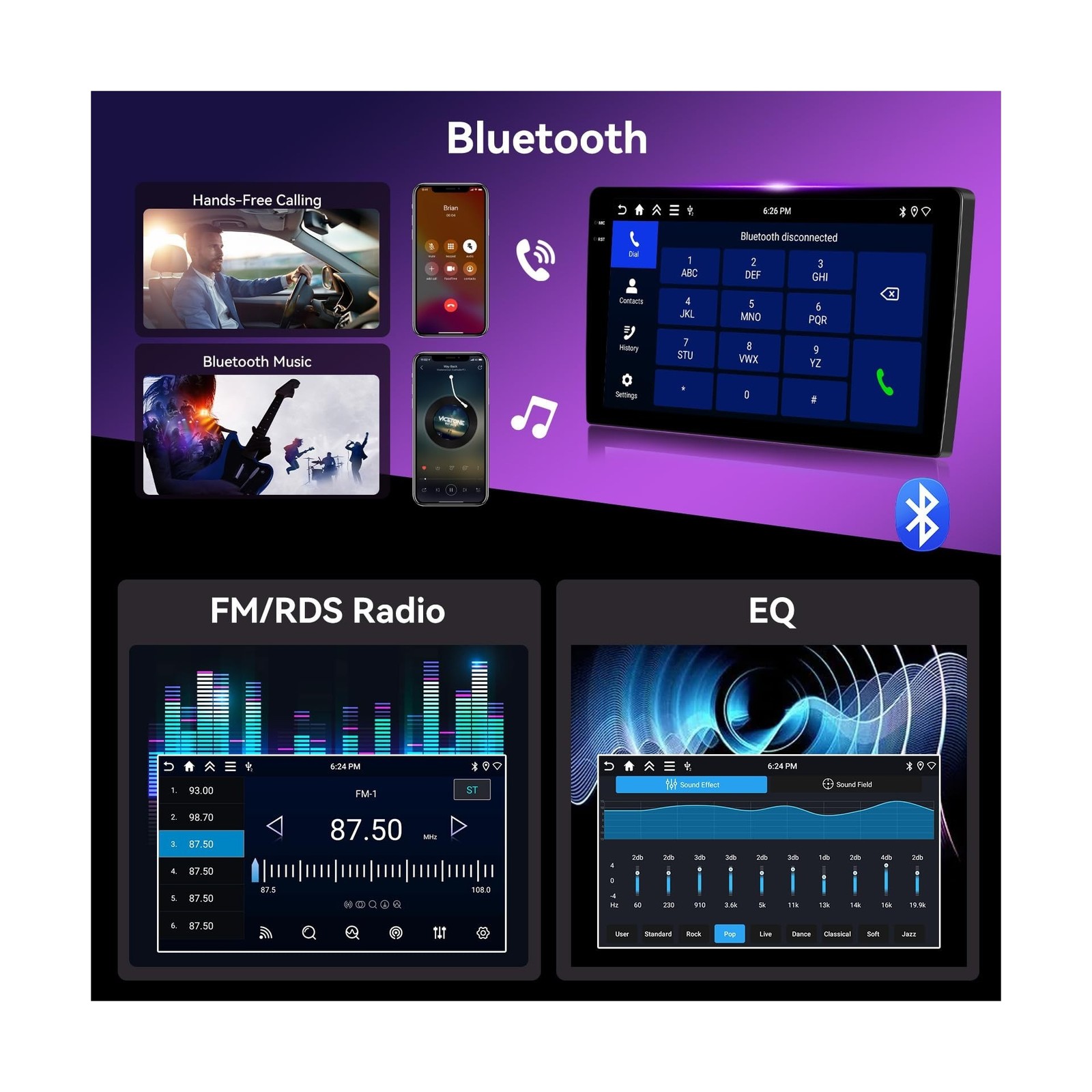 [4G+128G] Car Radio for Hyundai Tucson IX35 2010-2015 with Wireless CarPlay A…