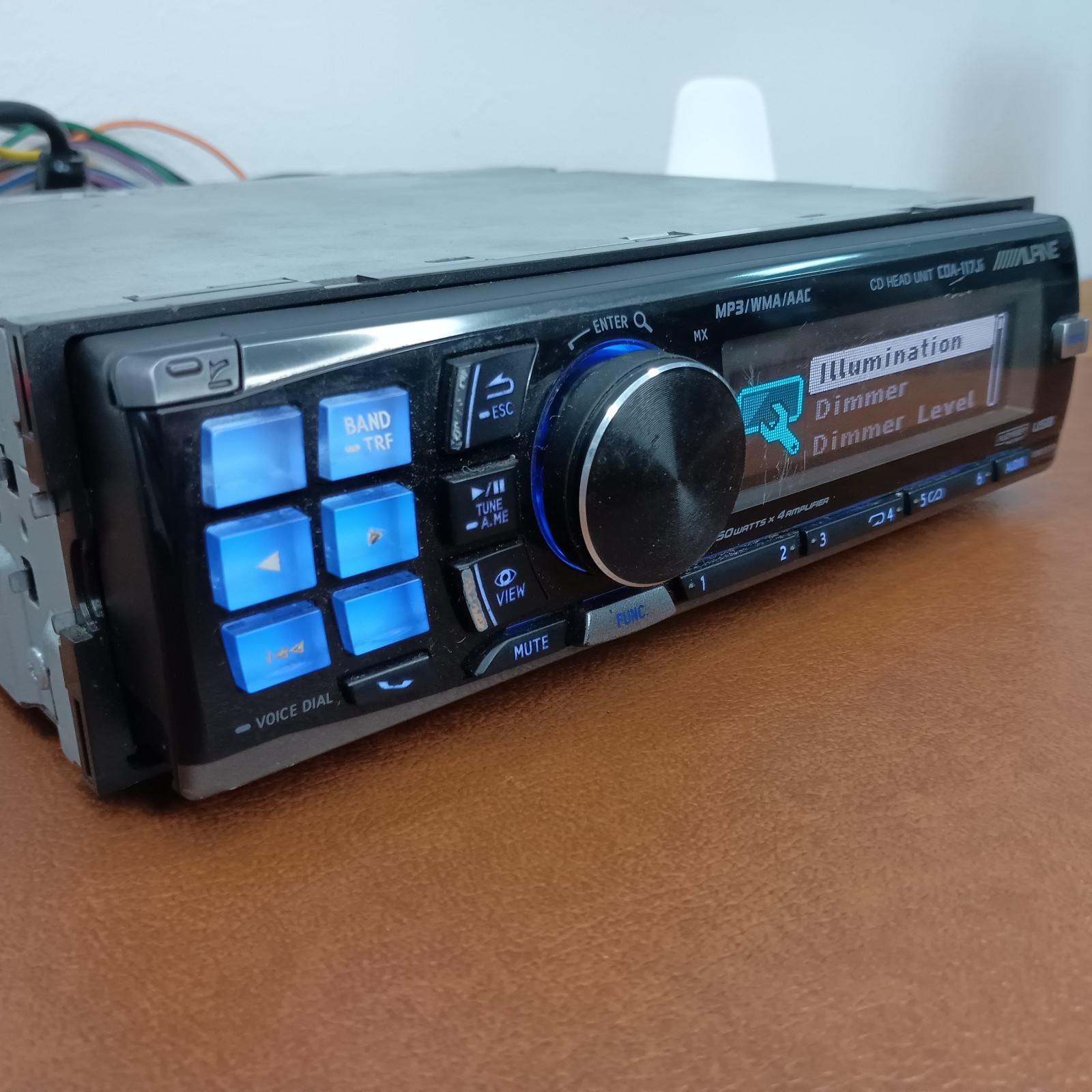 Alpine CDA-5755S and MDA-7755JS 1DIN Car Audio CD MD Head Units with DSP Used