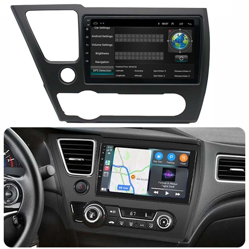 Android 12.0 Apple Carplay Car Radio Stereo GPS 2+32GB For Honda Civic 2013-2017