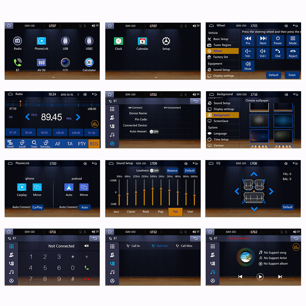 Single 1DIN 7″ Flip Out Car Radio Stereo Wireless Apple Carplay Android Auto BT
