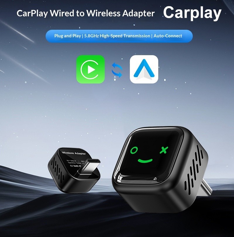 USB Auto Wireless CarPlay Adapter For Apple Android Wireless Dongle Plug ＆ Play