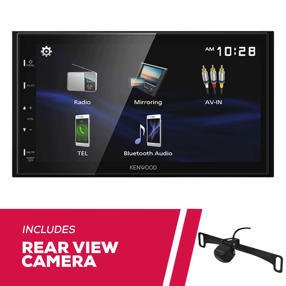 Kenwood DMX129BT 6.8″” Multimedia Receiver w/ CMOS-230LP1 Universal Backup
