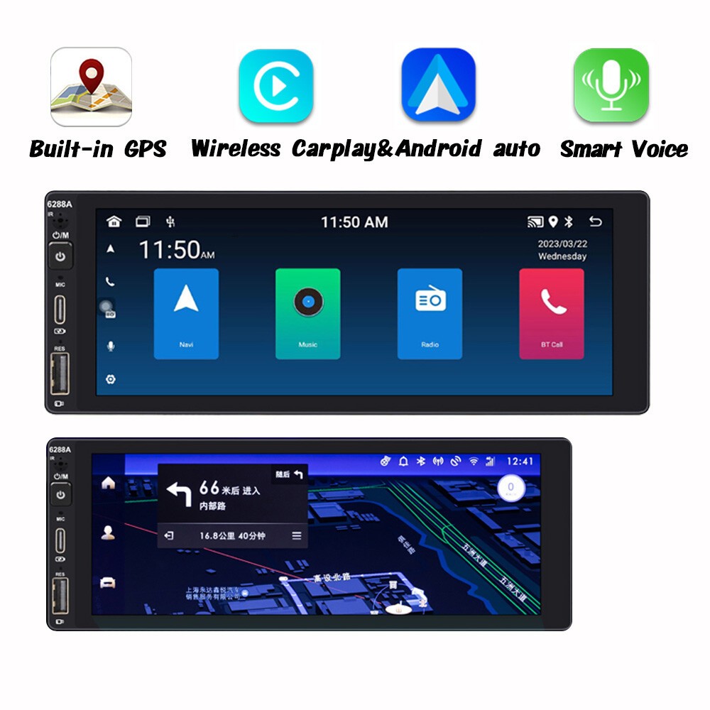 6.9″ Android Apple Carplay Car Stereo Radio FM GPS Wifi Player 2 Din 2+32GB