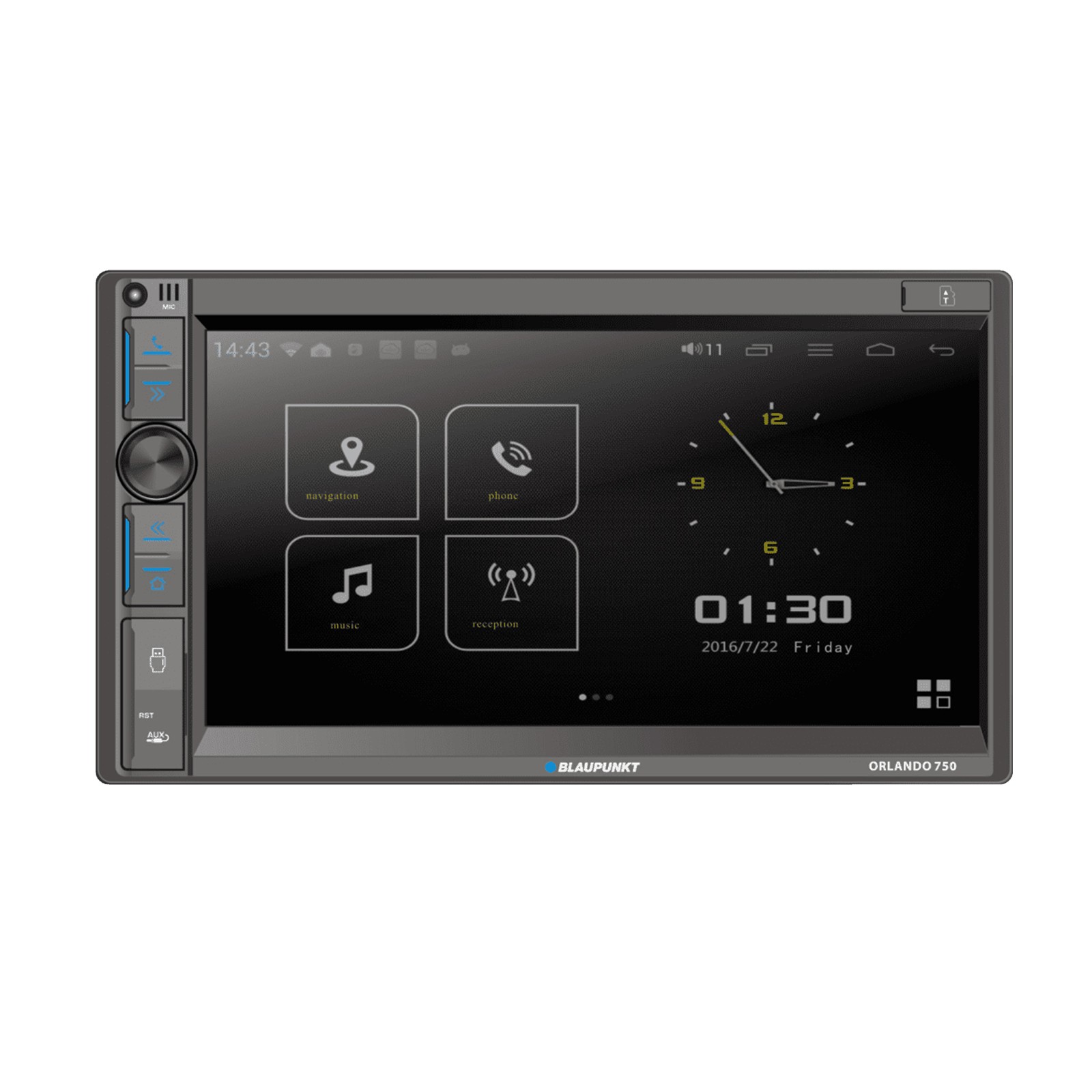Blaupunkt 6.9″ Double DIN Receiver, 2x 6.5″ 60W Speakers, 4-Channel Amplifier