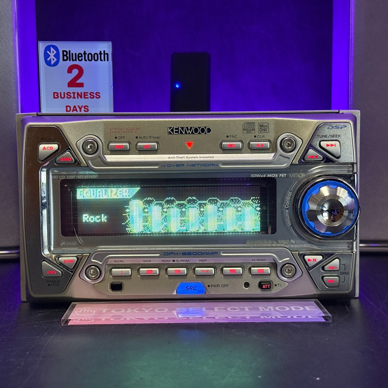 Kenwood DPX-8200WMP 2DIN Car Audio CD MD Player Added Bluetooth JDM DSP In Stock
