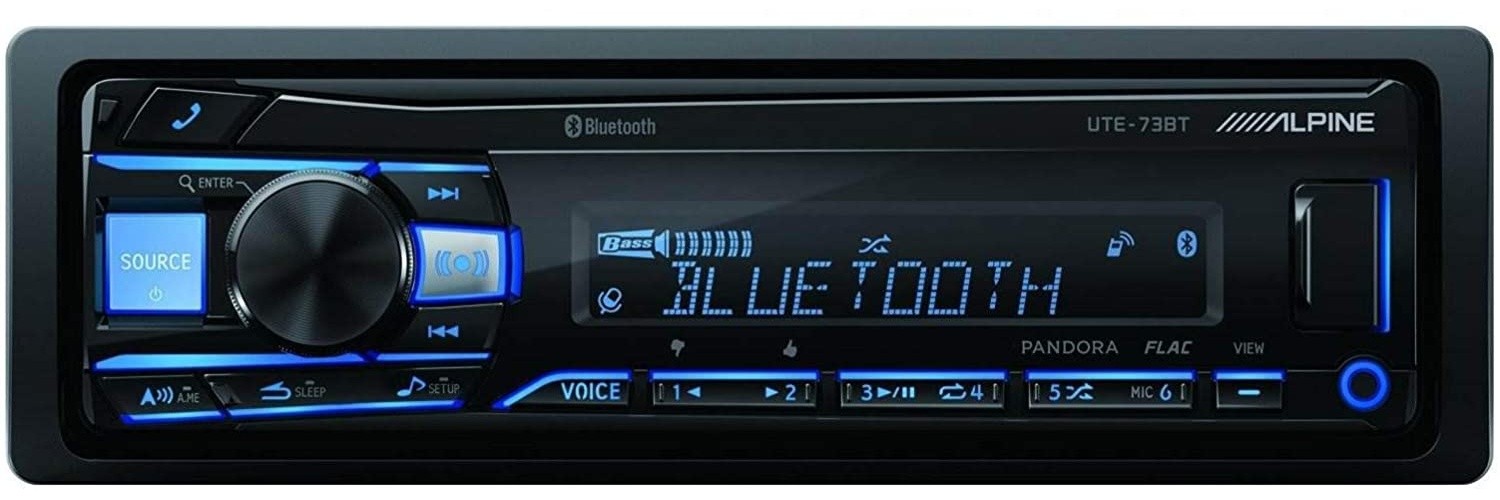 ALPINE UTE-73BT Bluetooth MP3 USB IPOD WMA AUX iPhone Car Stereo Radio