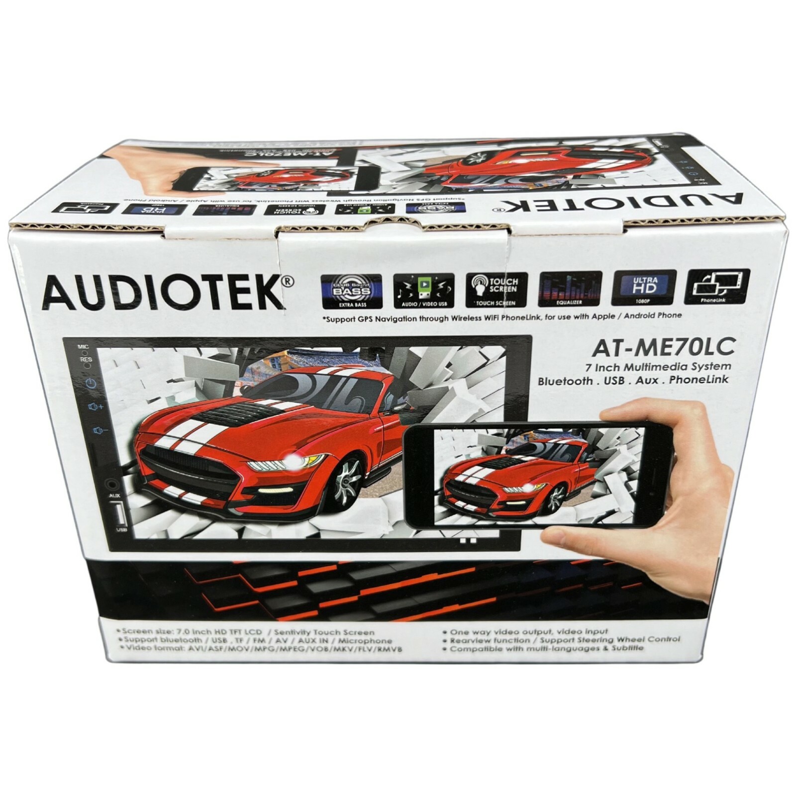 200W 7″ 2DIN Car Stereo Radio MirrorLink Compatible with Navigation and Youtube