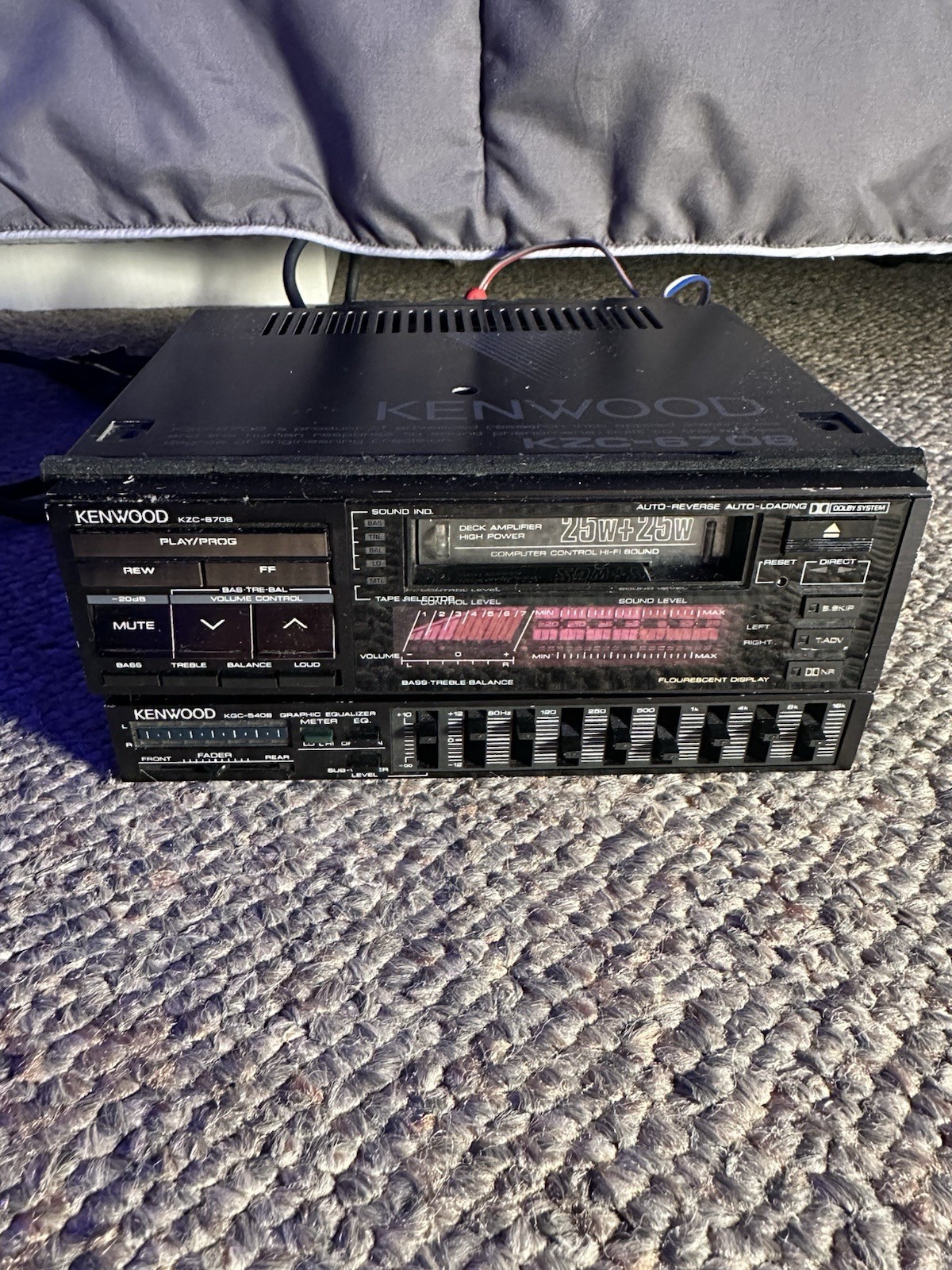 Kenwood KZC-6708 Cassette Deck & KGC-5408 Equalizer Set