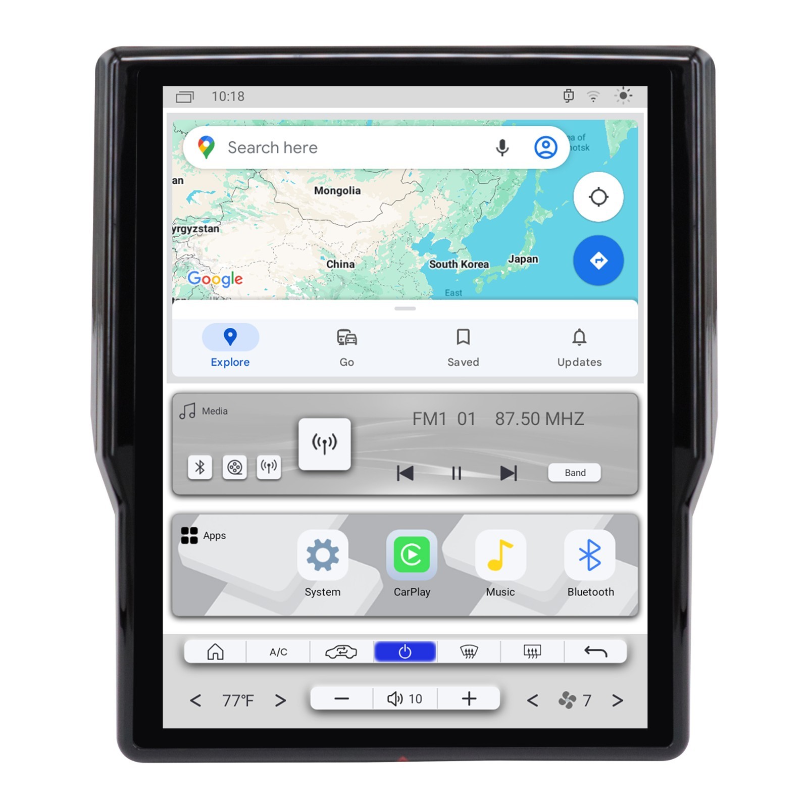 Car Radio Stereo for Dodge Ram 2019-2024 1500 2500 3500 Wireless Carplay/Android