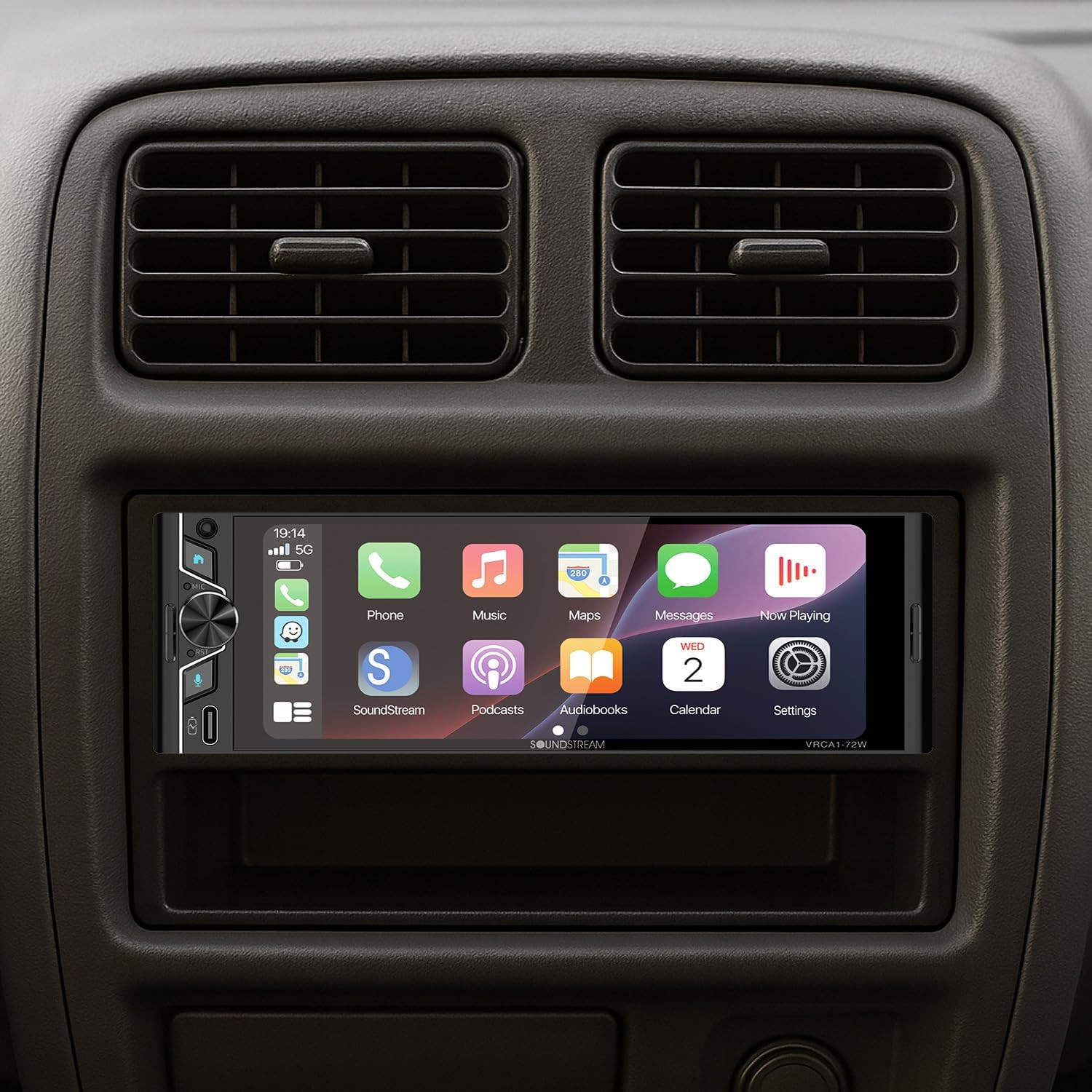 VRCA1-72W 6.7 Inch Apple Carplay & Android Auto Wireless Car Stereo – Single DIN