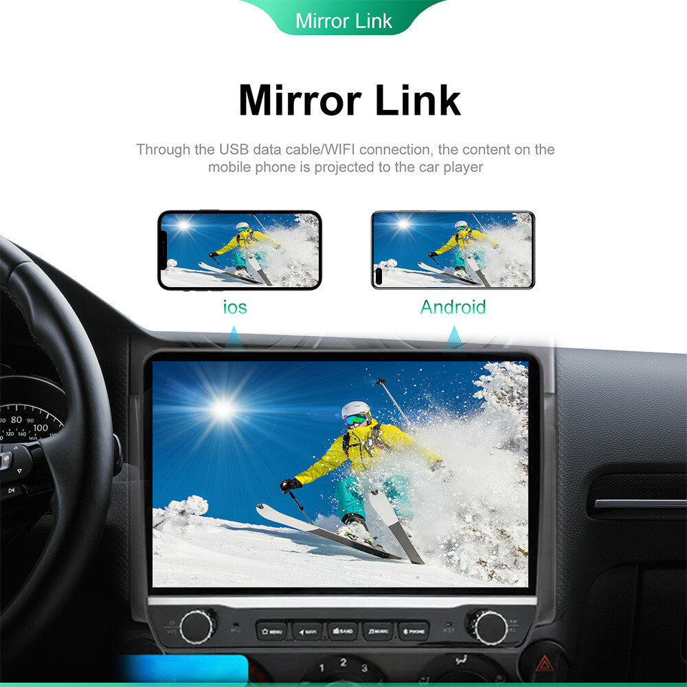 2+64G Android 13 Double 2Din Car Carplay GPS Nav Radio Stereo Touchscreen player