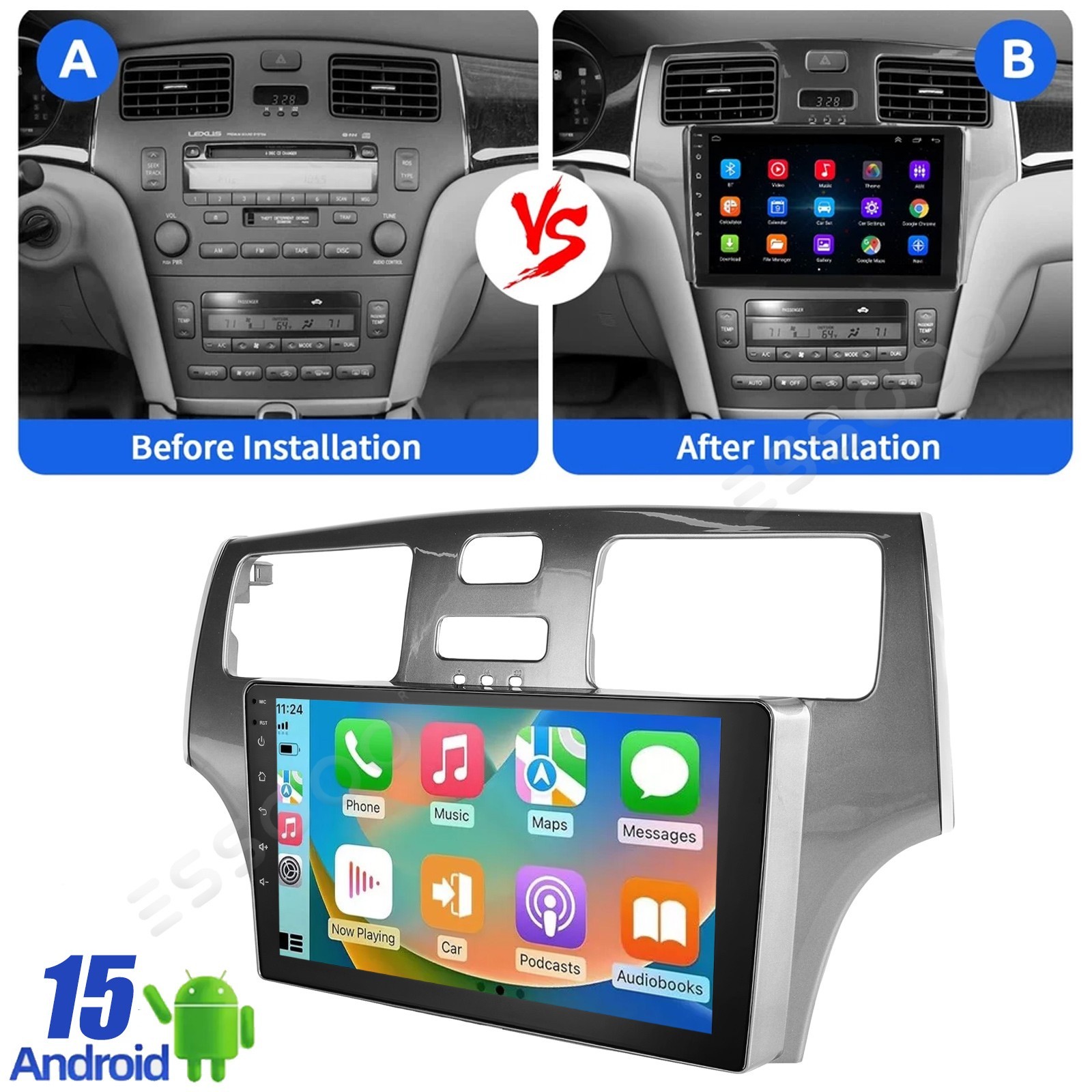 64G Carplay For Lexus ES300 ES330 XV30 2002-2006 GPS Navi Car Stereo Radio wifi